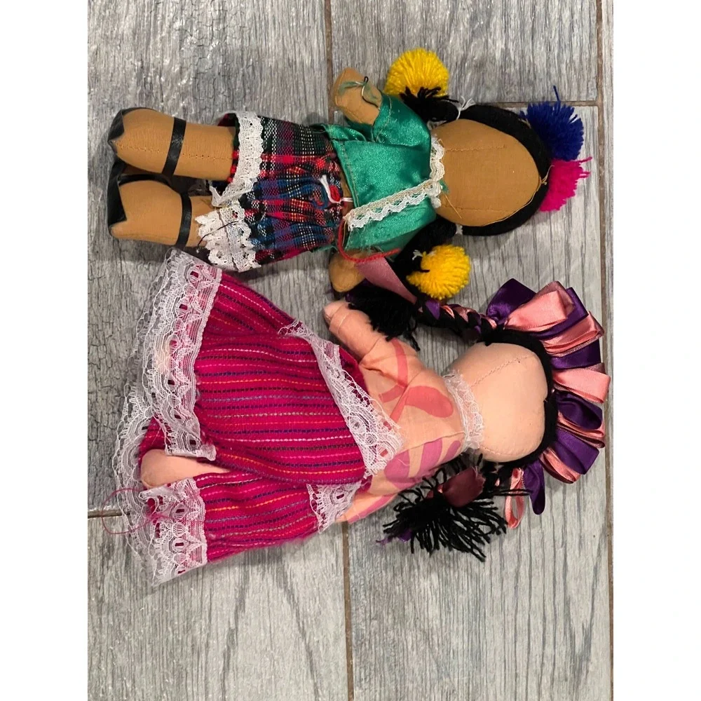 Mexican Rag‎ Dolls Set 2 Navajo Traditional Maria Folk Art Handmade Otomi Native